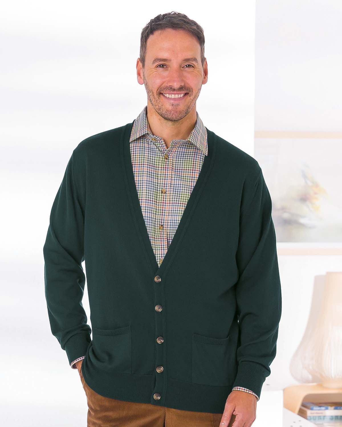 Mens green clearance cardigan